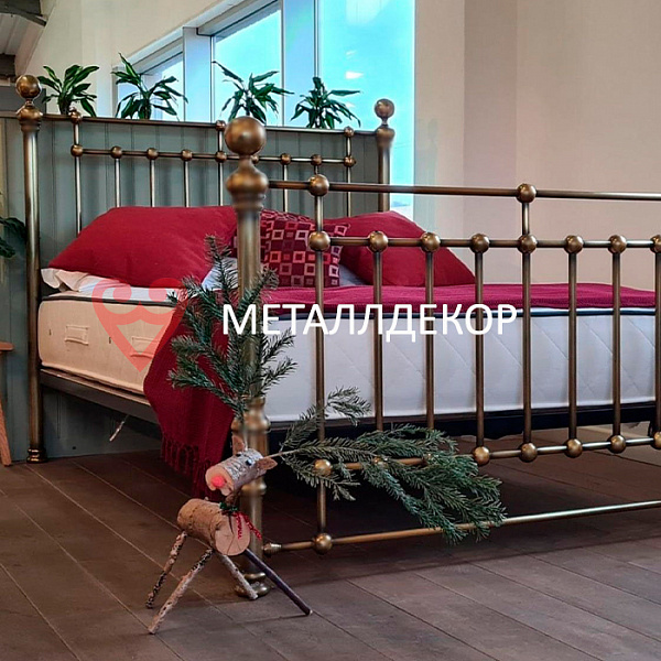 Кованая кровать Кембридж 160 с ДВУМЯ СПИНКАМИ.