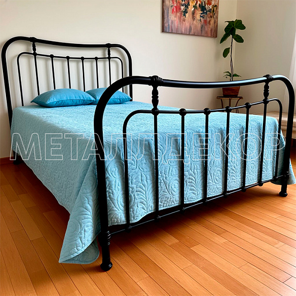 Кованая кровать металлическая в стиле Лофт Мальта (белая)