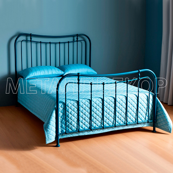 Кованая кровать металлическая в стиле Лофт Мальта (белая)